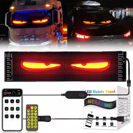 RGB LED Car Sign Animation LED Matrix Pixel Panel DIY Programmable Bluetooth App Control LED Panel Flexible Display Light