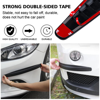 2PCS Black Bumper Guard Strip, Anti-Collision Scratch-Resistant Protector Trim, Universal Fit for Cars, SUVs, Pickup Trucks