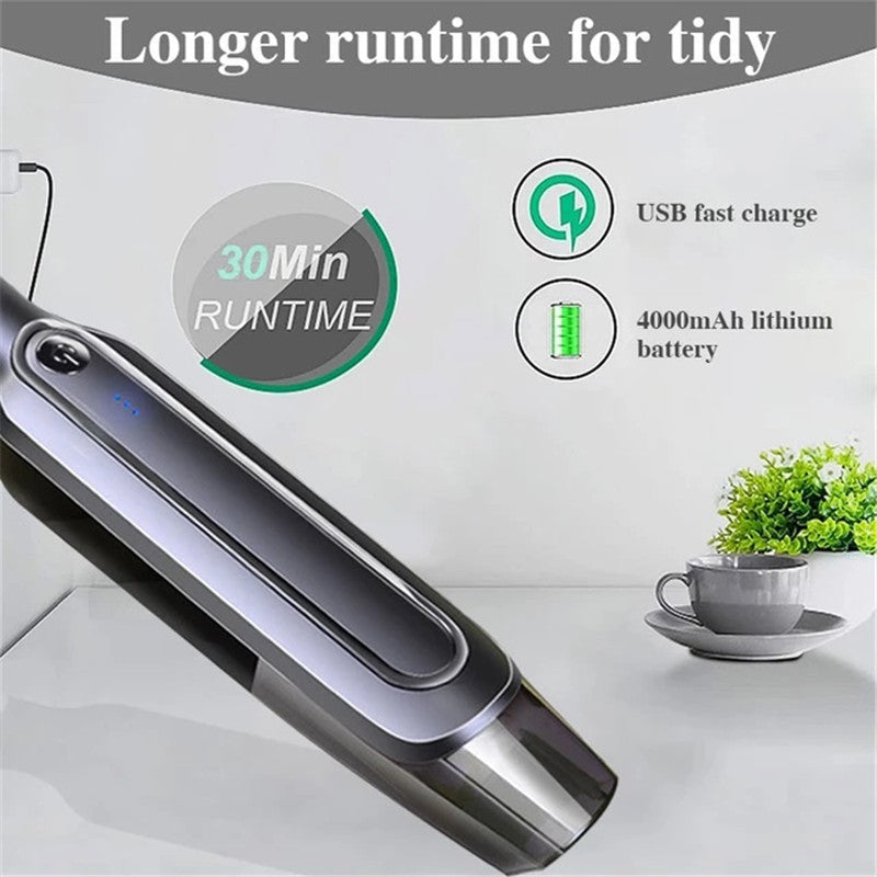 Mini Powerful Wireless Car Vacuum Cleaner Cordless Handheld Auto Vacuum Home Car Dual Use With Built-in Battrery Car Accessories