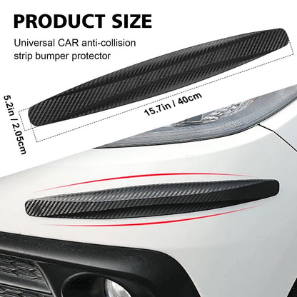 2PCS Black Bumper Guard Strip, Anti-Collision Scratch-Resistant Protector Trim, Universal Fit for Cars, SUVs, Pickup Trucks