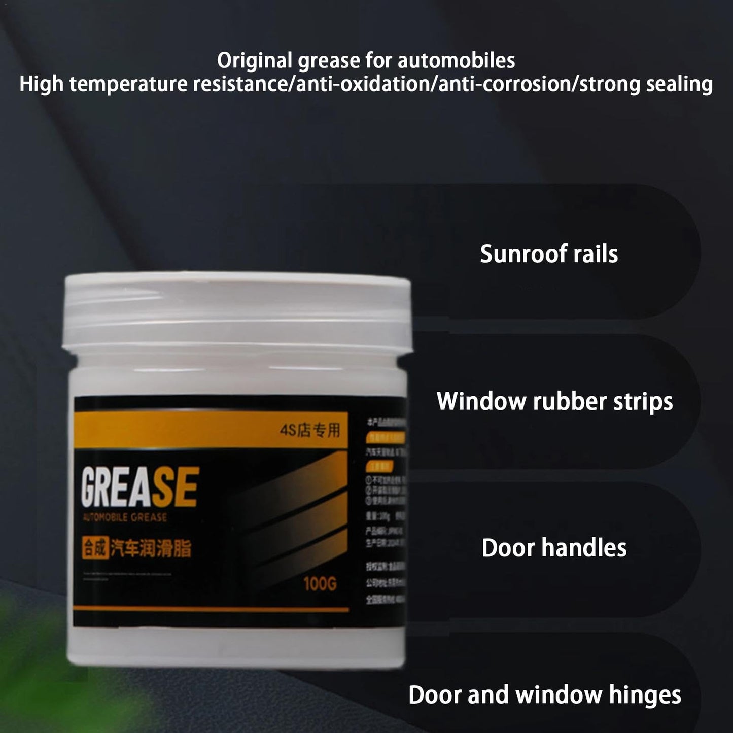 Automotive High-Temp Grease, Wheel Bearing & CV Joint Lubricant, Water-Resistant Chassis Grease for Car Parts & Automotive Lubrication