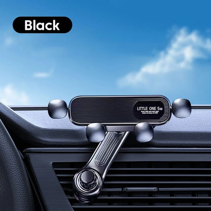 360° Rotatable Gravity Car Phone Holder, Air Vent Mount with Extension Rod, Smartphone & GPS Bracket Stand